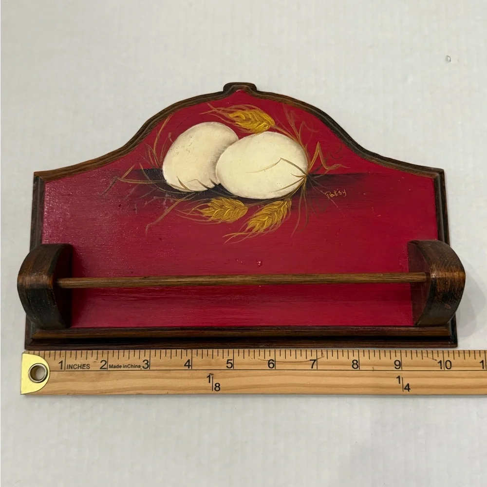 Small‎ Rustic Red Handpainted Eggs Kitchen Wall Decor Farmhouse French Country